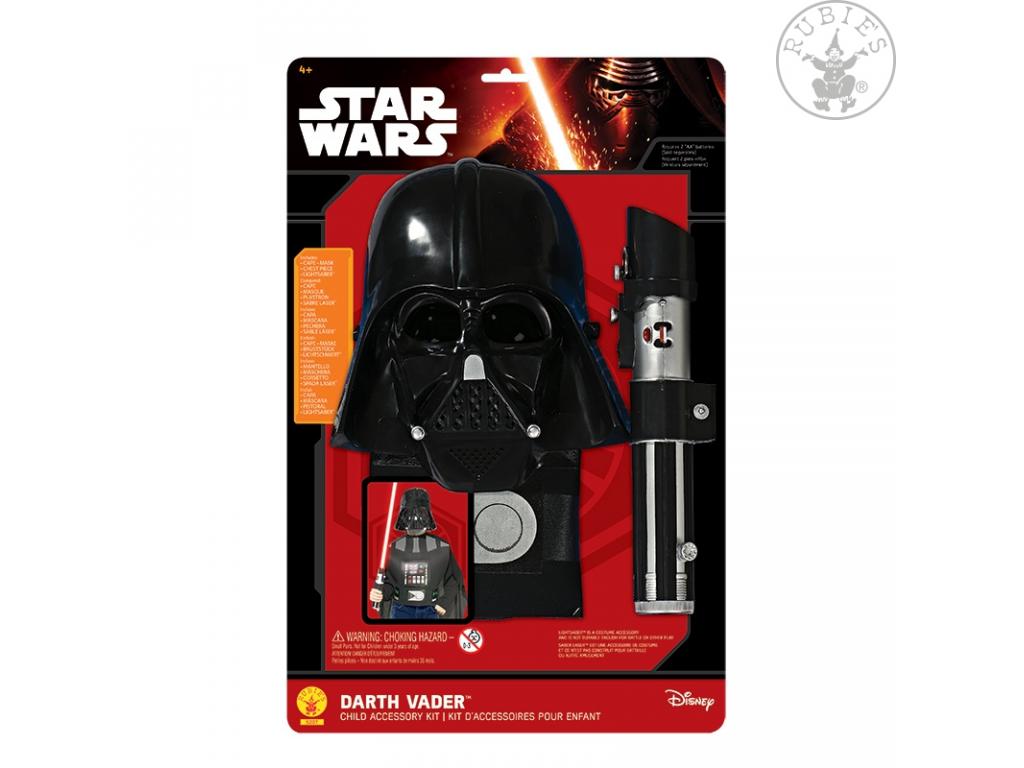 Star Wars Darth Vader - lepel,mellrész,maszk és fénykard fiú jel