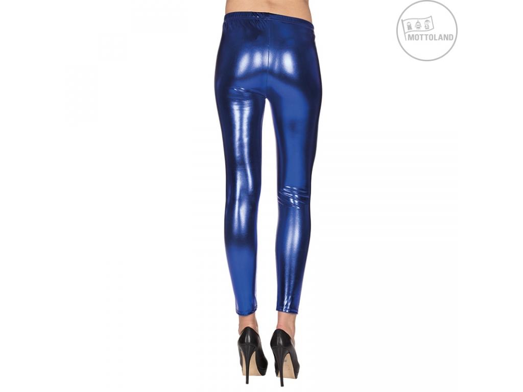 Fényes leggins nadrág női jelmez standard méretben kék színben