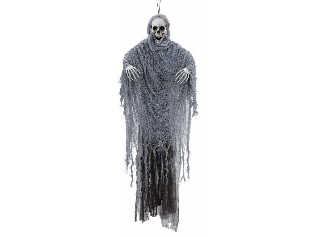 Grim Reaper figura - szenzoros , mozgó fejű halloween dekoráció,