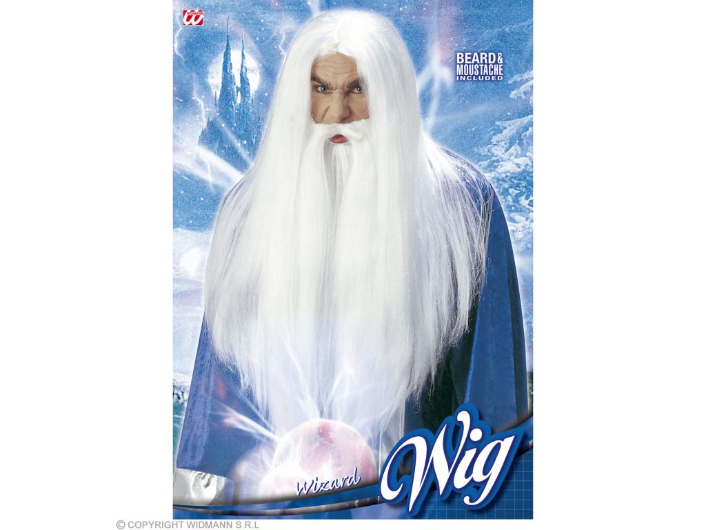 Varázsló paróka, hosszú fehér szakállal
