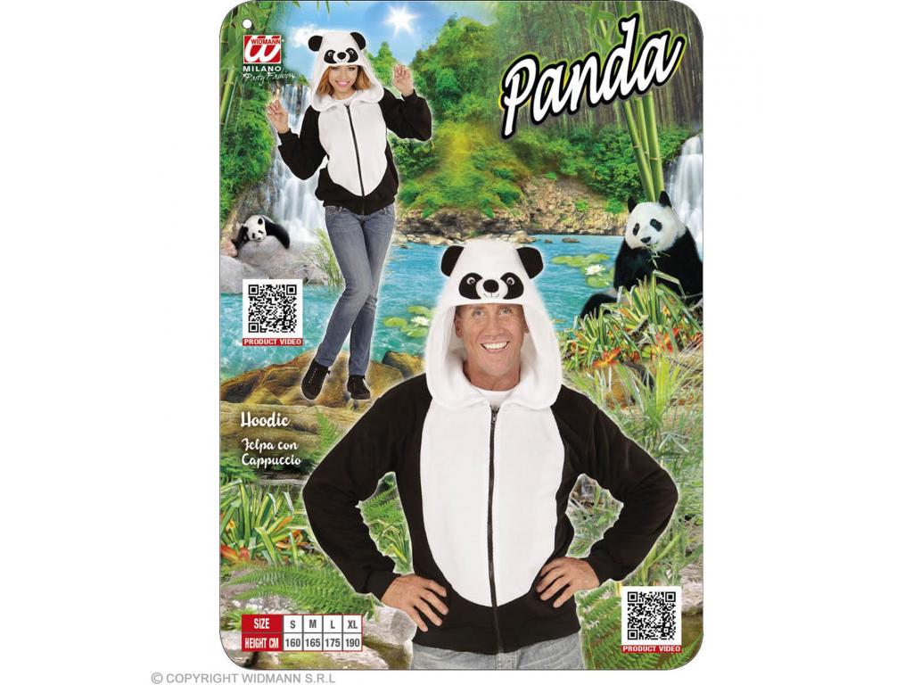 Panda kapucnis felső unisex felnőtt jelmez