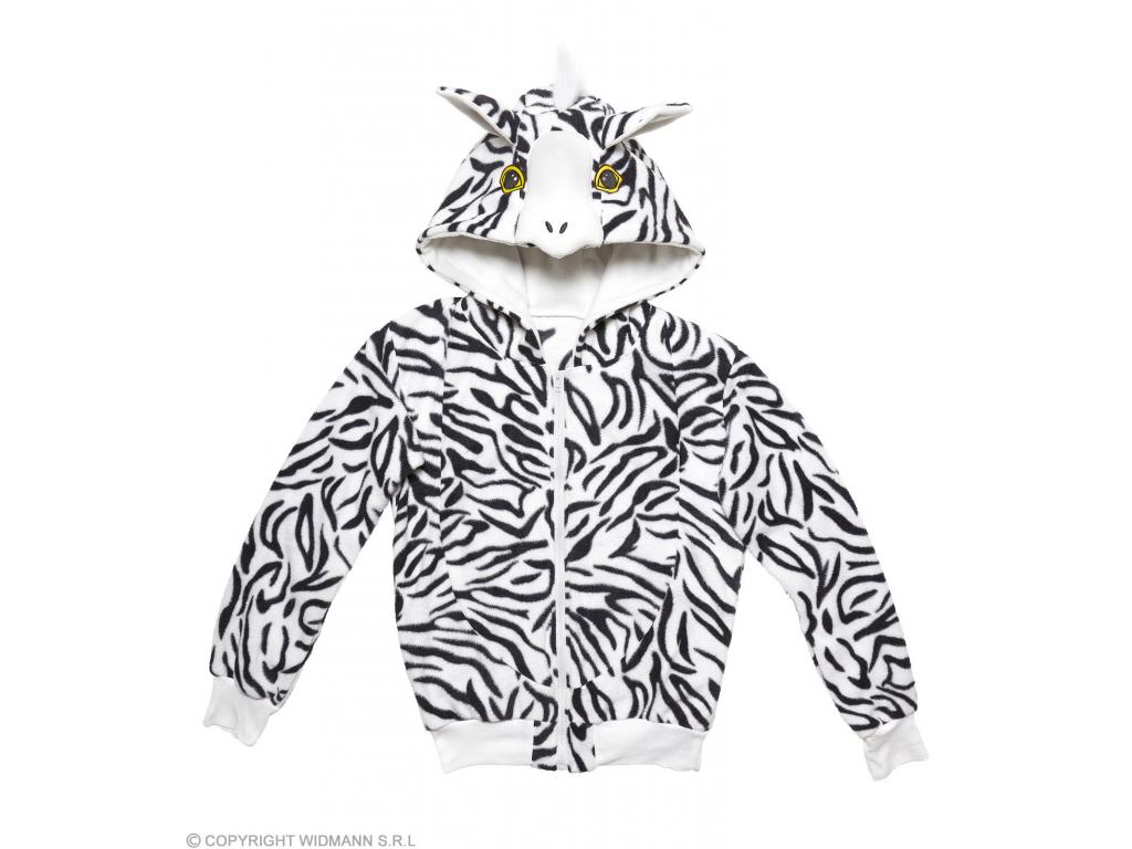 Zebra kapucnis felső unisex felnőtt jelmez