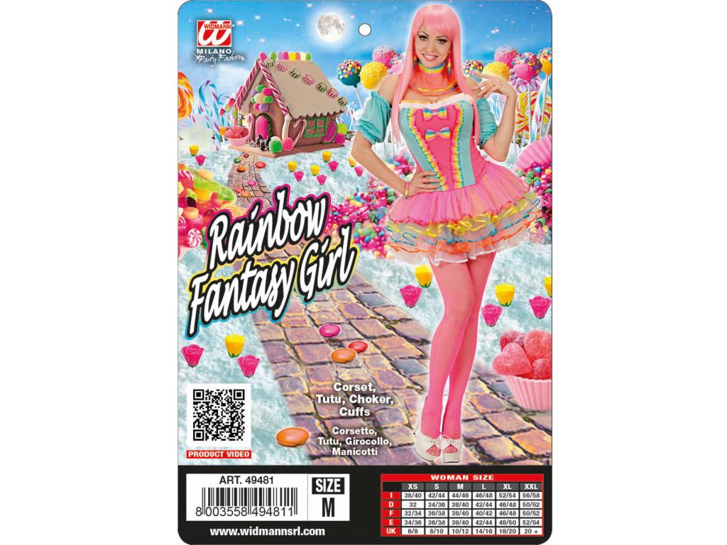 Fantasy Girl - szivárványszínű ruha női jelmez