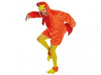 Őrült csirke narancs színű férfi jelmez