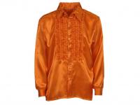 Fodros selyem ing, narancssárga férfi jelmez