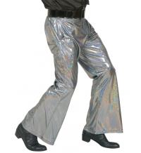 Nadrág ezüst színű holografikus díszítéssel férfi jelmez